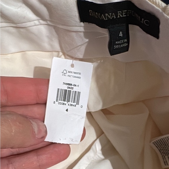 Banana Republic Lido Wide Leg Wool Pant | Transition Cream White #746688 - Picture 7 of 7